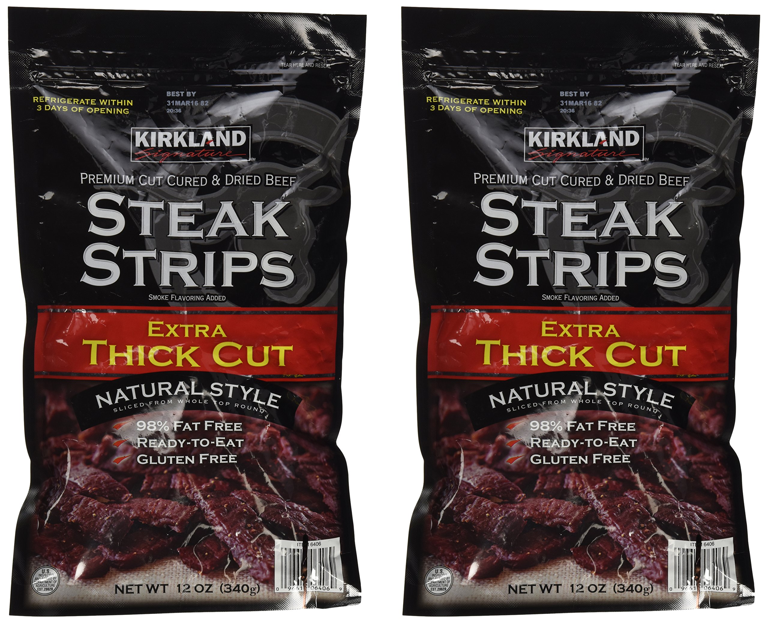 だぁだ Kirkland Signature Premium Beef Steak Strips Jerky 12 Oz (2PAK) | eBay